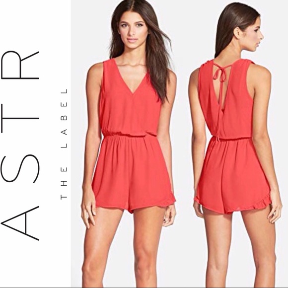 ASTR The Label Pants - 🚨PRICE DROP🚨 ASTR The Label Coral Romper